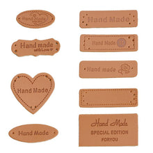 Load image into Gallery viewer, 50Pcs Embossed Hand Made Letter Labels For Diy Sewing Materials