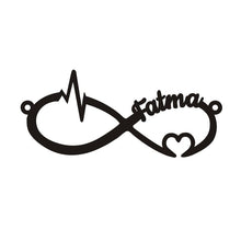 Load image into Gallery viewer, Heartbeat Infinity Necklace Love Name Platinum Plated