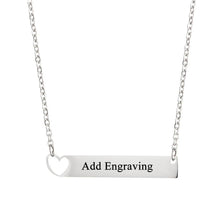 Load image into Gallery viewer, Personalized Nameplate Necklace With Heart