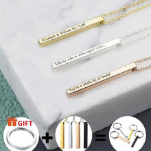 Load image into Gallery viewer, Pendant Name Custom Necklace Gold