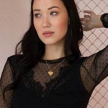 Load image into Gallery viewer, Engraved Silver Heart Necklace