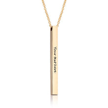 Load image into Gallery viewer, Personalized Engraved Necklace Gold