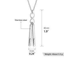 Load image into Gallery viewer, Custom Stainless Steel Infinity Necklace