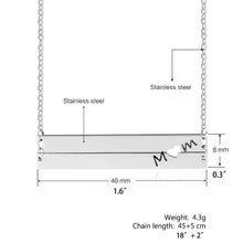 Load image into Gallery viewer, Personalized Stainless Steel Nameplate Bar Necklace