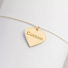 Load image into Gallery viewer, Engraved Silver Heart Necklace