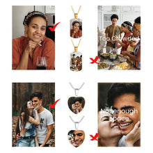 Load image into Gallery viewer, Custom Photo Text Heart Shaped Necklace Silver