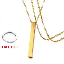 Load image into Gallery viewer, Pendant Name Custom Necklace Gold