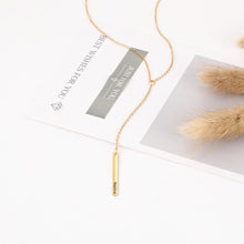 Load image into Gallery viewer, Custom Bar Necklaces Pendant Long Chain