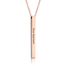 Load image into Gallery viewer, Personalized Engraved Necklace Rose Gold