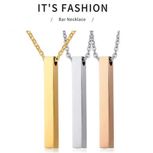 Load image into Gallery viewer, Pendant Name Custom Necklace Gold