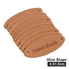 Load image into Gallery viewer, 50Pcs Embossed Hand Made Letter Labels For Diy Sewing Materials