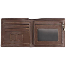 Load image into Gallery viewer, Customized Photo Men's Trifold Wallet Brown