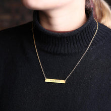 Load image into Gallery viewer, Personalized Bar Pendant Necklace Sivler