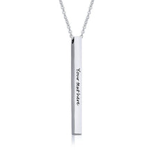 Load image into Gallery viewer, Personalized Engraved Necklace Silver