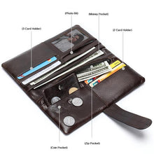 Load image into Gallery viewer, Men's Engraved Laser Leather Wallet