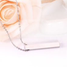 Load image into Gallery viewer, Vertical Bar Necklace Stainless Silver