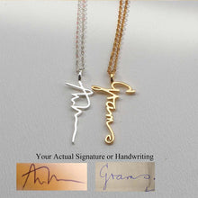 Load image into Gallery viewer, Custom Cursive Necklace Platinum-Plated