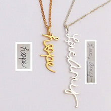 Load image into Gallery viewer, Custom Cursive Necklace Platinum-Plated