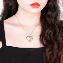 Load image into Gallery viewer, Double Heart Name Necklace Golor