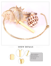 Load image into Gallery viewer, Vertical Bar Necklace Stainless Gold