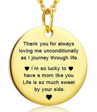 Load image into Gallery viewer, Circle Custom Text Necklace Golden