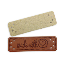 Load image into Gallery viewer, 48Pcs Hand Made With Love Heart Labels For Clothing Sewing & Handwork