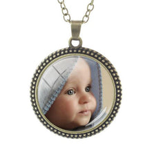 Load image into Gallery viewer, Photo Or Text Picture Custom Glass Dome Pendant Necklace