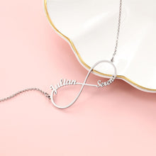 Load image into Gallery viewer, Custom Infinity Two Name Necklace