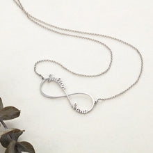 Load image into Gallery viewer, Custom Infinity Two Name Necklace