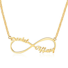 Load image into Gallery viewer, Custom Infinity Two Name Necklace
