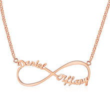 Load image into Gallery viewer, Custom Infinity Two Name Necklace