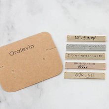 Load image into Gallery viewer, Handwriting Signature Bar Necklace 18K Gold