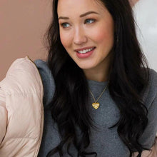 Load image into Gallery viewer, Engraved Silver Heart Necklace