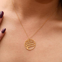 Load image into Gallery viewer, Tree Of Life Custom Name Necklace Gold