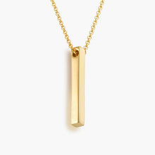 Load image into Gallery viewer, Long Bar Vertical Necklace Gold