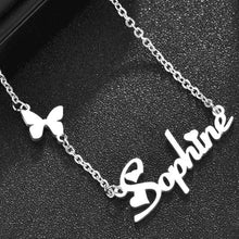 Load image into Gallery viewer, Custom For Letter Butterfly Necklace
