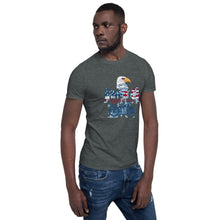 Load image into Gallery viewer, Men's Short Sleeve T-Shirt 3D Printed Independence Eagle Cool Vintage Motorcycle Graphic Sleeve Tee