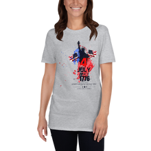 Load image into Gallery viewer, Women's Short-Sleeve The Statue of Liberty T-Shirt Happy Independence Day United State of America 4th Of July T-Shirt 100% ring-spun cotton Tee