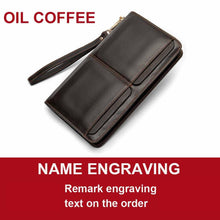 Load image into Gallery viewer, Men's Engraved Laser Leather Wallet