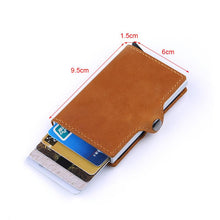 Load image into Gallery viewer, Custom Name Card Holder Anti RFID Slimwallet