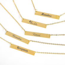 Load image into Gallery viewer, Bar Custom Made with Any Name Gold