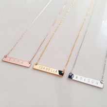 Load image into Gallery viewer, Customized Nameplate Necklace Rose Gold