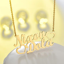 Load image into Gallery viewer, Heart Personalized Letter Necklace