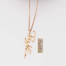 Load image into Gallery viewer, Custom Cursive Necklace Gold-Color