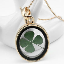 Load image into Gallery viewer, Lucky Four Leaf Real Flower Necklace