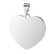 Load image into Gallery viewer, Heart Custom Text Necklace Silver