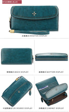 Load image into Gallery viewer, Custom Name Engraving Zipper Fashion Leather Long Wallet For Women