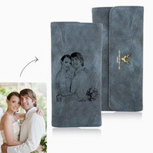Load image into Gallery viewer, Custom Women's Inscription Photo Engraved Long Wallet