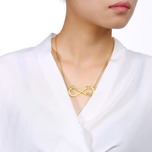 Load image into Gallery viewer, Infinity Two Name Necklace in Gold Plated