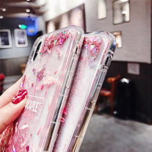 Load image into Gallery viewer, Quicksand holster for iPhone X 7 for iPhone 6 6s Plus XR XS Max 11PRO Flamingo phone case Bling Dynamic Love Hearts back cover